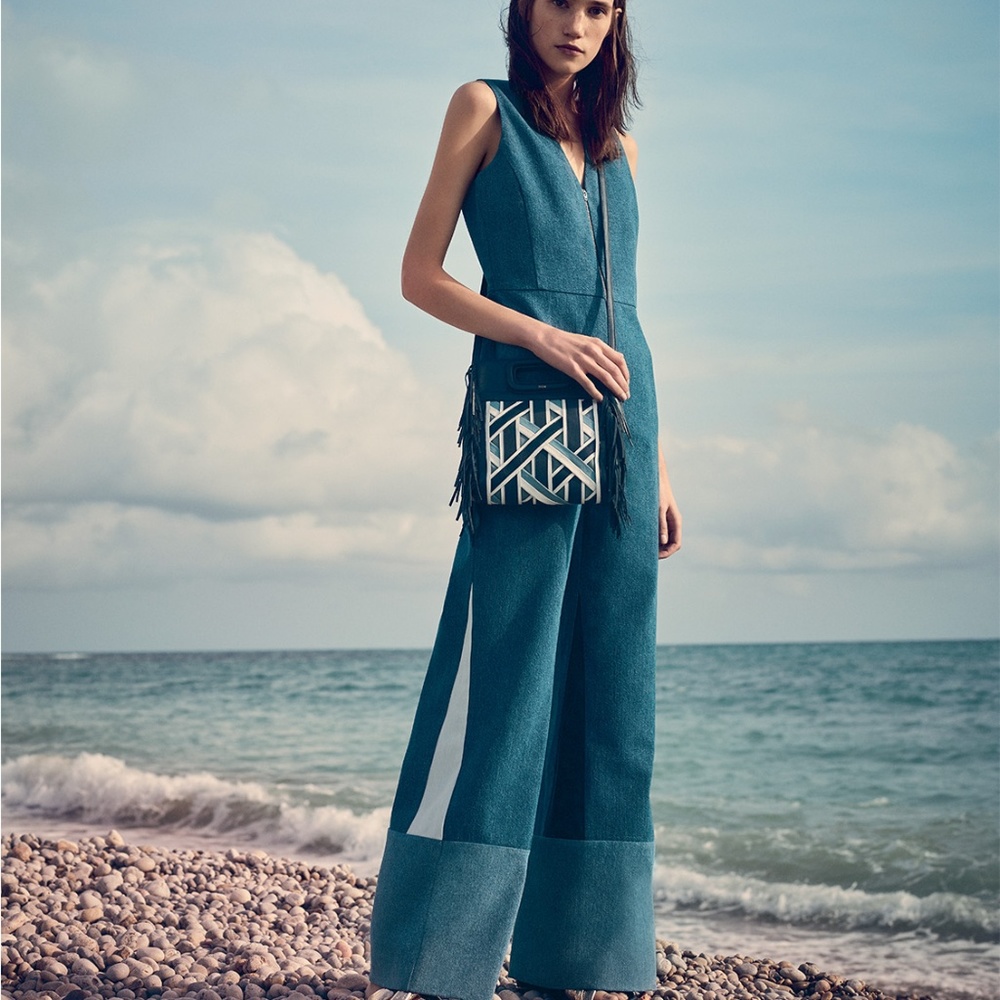 NWT Maje Denim 70's jumpsuit